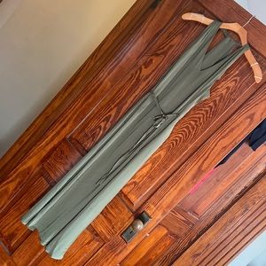 Banana Republic olive green slip dress